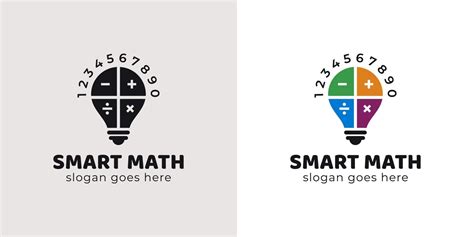 smart math or mathematics logo with Light Bulb Pi Numeric vector icon template 8799618 Vector ...