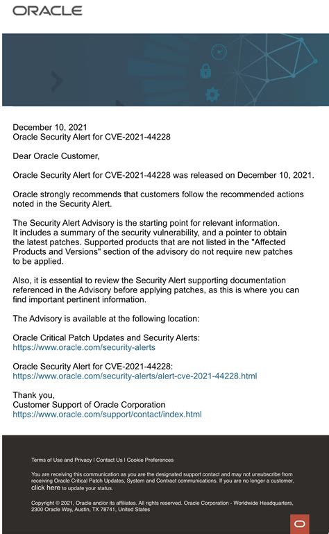 Oracle CVE-2021-44228 Database Alert | Update Security Now | Xynomix