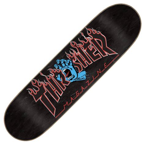 Santa Cruz Skateboards X Thrasher Screaming Flame Logo Black Skateboard