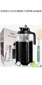 Amazon Scidea Cold Brew Coffee Maker 64oz Mason Jar Pitcher With