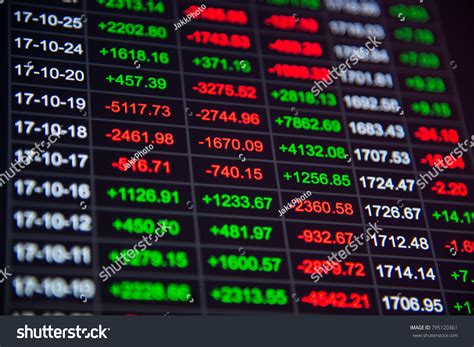 Stock Market Chart Stock Exchange Board Stock Photo