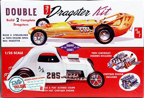 AMT Double Dragster Fiat Altered And Dragster Spotlight Hobbies