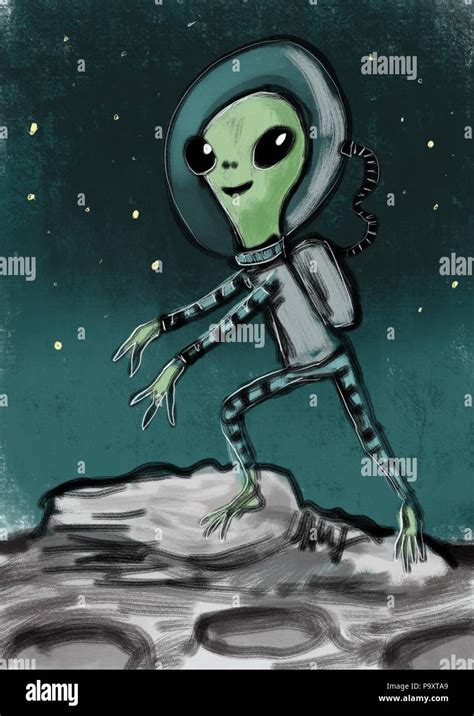 Alien Creature Illustration Stock Photo Alamy