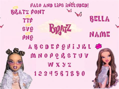 Bratz Font Bratz Svg Png Brat Alphabet Bratty Girl Font Cricut Etsy