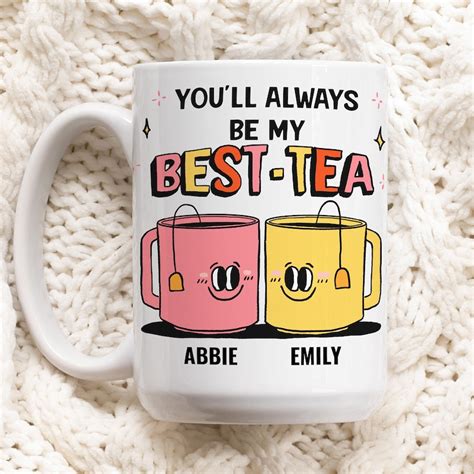 Custom Best Friend Mug Bestie Ceramic Cup Personalized Best Friend