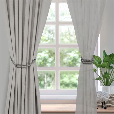 Mainstays 2 Pack Magnetic Tiebacks for Curtain 17.5 Inch Designer Tie ...