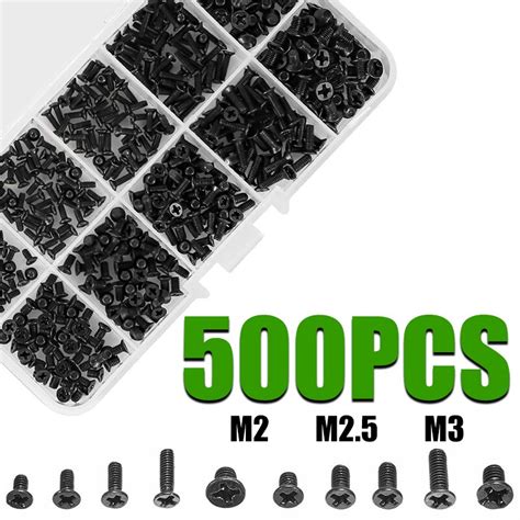 500PC Conjunto Parafuso KM2 M2 M3 Laptop Máquina de Parafuso Parafusos