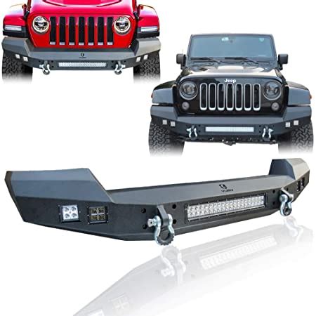 Amazon Tioyar Front Bumper Texture Black With 5 LED Lights For