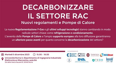 Decarbonizzare Il Settore Rac Nuovi Regolamenti E Pompe Di Calore