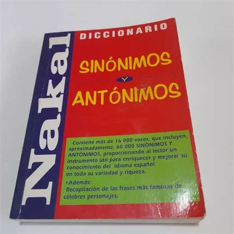 Diccionario Sinónimos Y Antónimos MercadoLibre