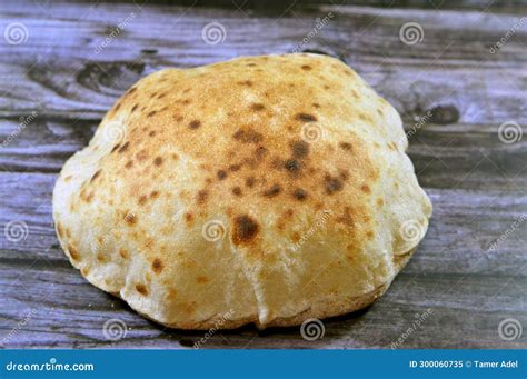 Traditional Egyptian Flat Bread With Wheat Bran And Flour Regular Aish