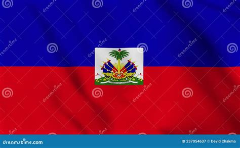 Haiti National Flag Close Up Waving Video Animation Stock Video Video