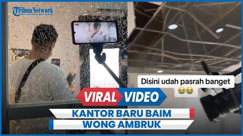 Detik Detik Kantor Baru Baim Wong Ambruk Kaca Kaca Sampai Pecah Youtube