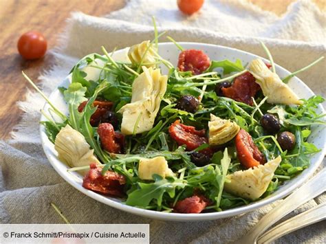 Salade Italienne De Roquette Artichauts Et Tomates Confites Facile Et