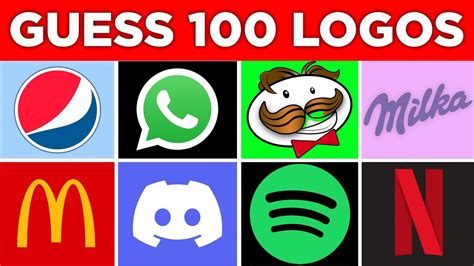 Guess The Logo In 3 Seconds 100 Famous Logos Youtube