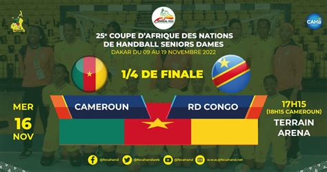 E Can Handball S Niors Dames Cameroun Vs Rdc Ici Tout Commence