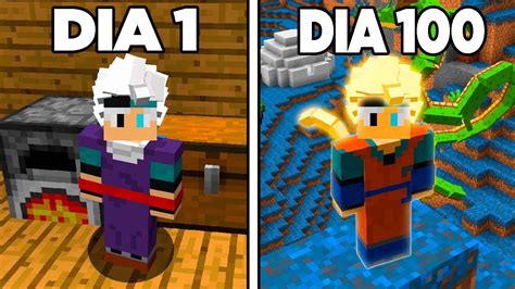 Sobrevivi Dias No Mundo De Dragon Ball No Minecraft Youtube