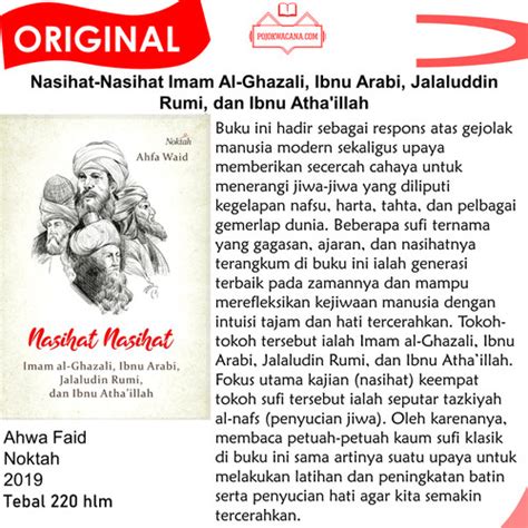 Jual Nasihat Nasihat Imam Al Ghazali Ibnu Arabi Jalaludin Rumi Dan Ibnu