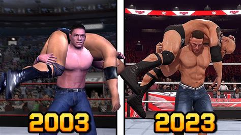 The Evolution Of Attitude Adjustment In Wwe Games Wwe K Youtube