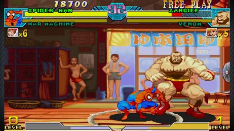 Marvel Vs Capcom Spider Man Vs Zangief Ps Gameplay Youtube