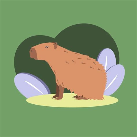 Ilustração vetorial de capivara Vetor Premium