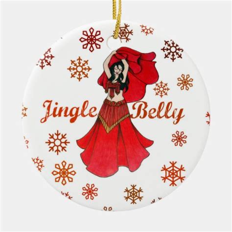 Jingle Belly Dancer Christmas Double Sided Ceramic Round Christmas Ornament Zazzle