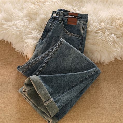 Jual Jeans Wanita Pinggang Tinggi Terbaru Highwaist Straight Loose