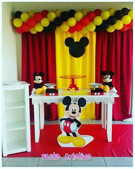 Ideas Sencillas Y Hermosas Mickey Mouse Themed Birthday Party Fiesta