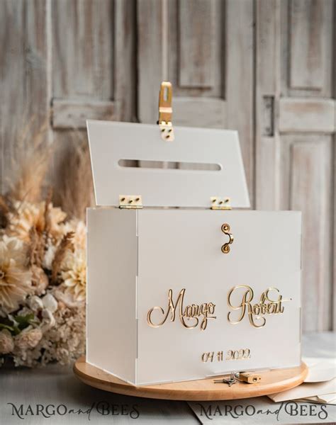 Elegant Frozen Wedding Set Acrylic Card Box With Lock And Sign Cards