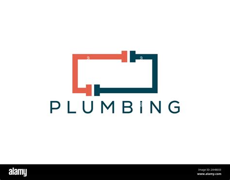 Minimal and professional plumbing pipe logo design template Stock ...