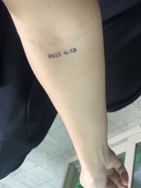 Philippians Tattoo In Tattoos Inner Arm Tattoos Cross