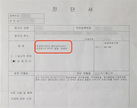 5대 골절진단비 청구 네이버 블로그