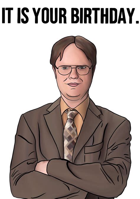 Dwight Schrute The Office Birthday Card Etsy