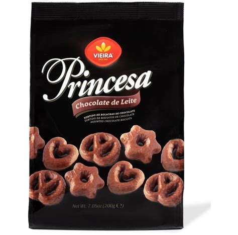 Bolachas Sortido Princesa Chocolate Leite 200g Cx 12 Da Vieira Na Loja