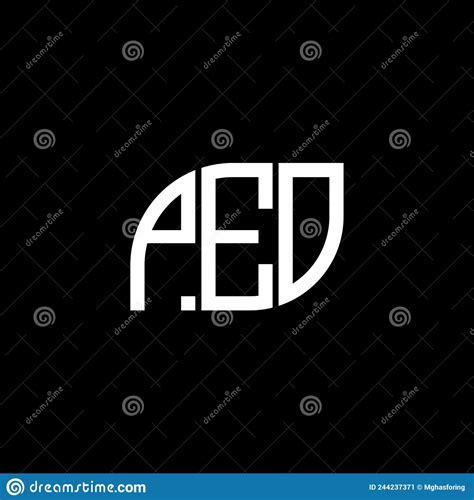 Peo Letter Logo Design On Black Backgroundpeo Creative Initials Letter