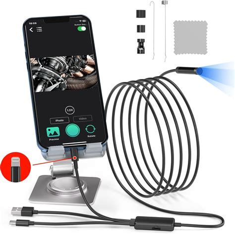 Endoscopio Per Smartphone P Hd Telecamera Endoscopica Endoscopio