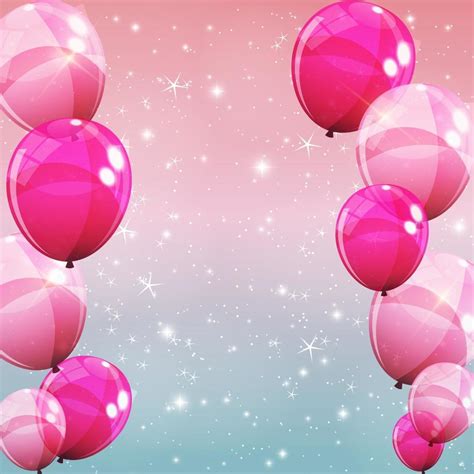 Pink Glossy Balloons Background Vector Illustration 2824039 Vector Art ...