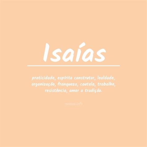 Isaias Significado Do Nome - Significado do nome Isaías
