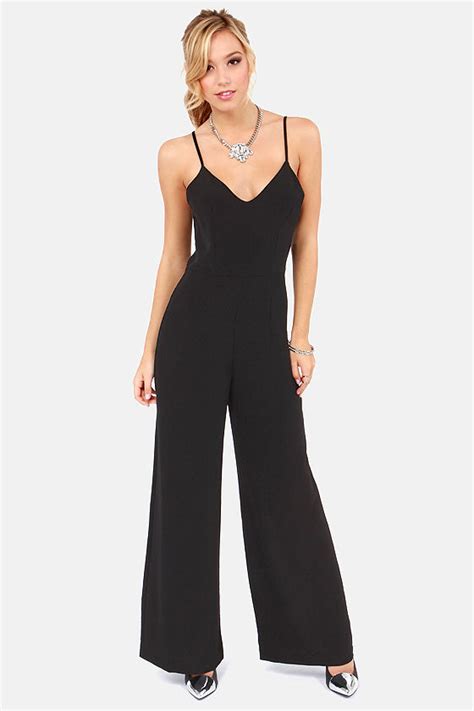 Sexy Black Jumpsuit Backless Jumpsuit 5300 Lulus