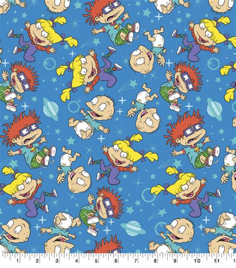 Rugrats In Space Cotton Fabric By The Yard And Half Yard Etsy