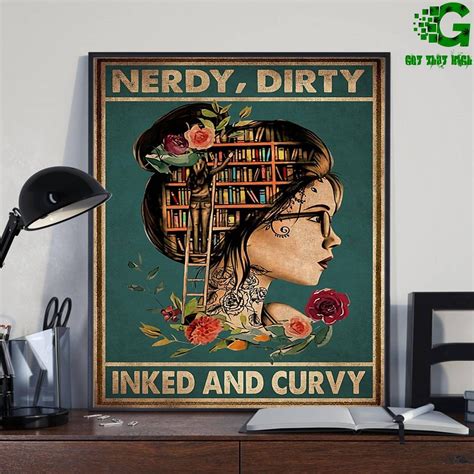 Girl Nerdy Dirty Poster Wall Art Living Home Decor Wall Decor Best Gift