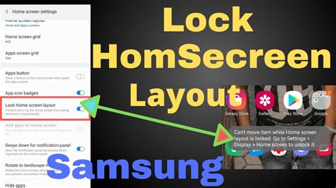 How To Lock Home Screen Layout On Samsung Lock Homescreen Layout