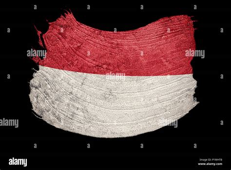 Grunge Indonesia Flag Indonesia Flag With Grunge Texture Brush Stroke