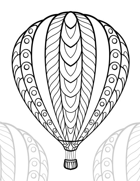 Dibujos de Globo Aerostático para colorear e imprimir ColoringOnly