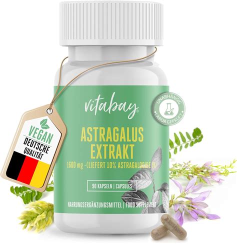 Vitabay Astragalus Extrakt Vegane Kapseln Hochdosiert Mit