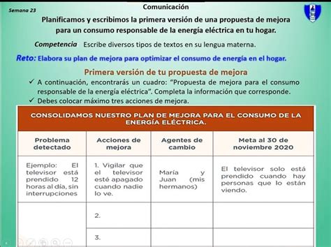 SOLVED Ayuden es de comunicación Comunicación Semana 23 Planificamos y