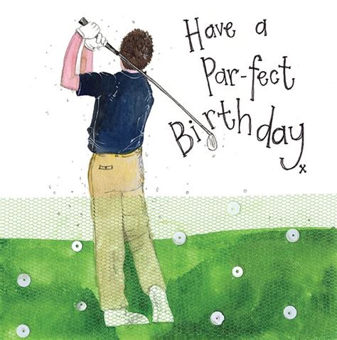 Golf Birthday Greeting Card Wild Art Gallery