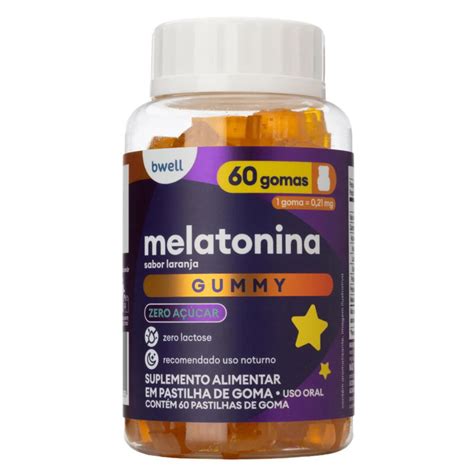 Goma De Melatonina Funciona - BWELL PASTILHAS DE GOMA MELATONINA LARANJA 60 UNIDADES 1329698 | Drogasil