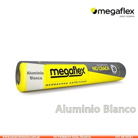 Membrana Asfáltica Aluminio Blanca 1x10m Megaflex NO CRACK 35kg