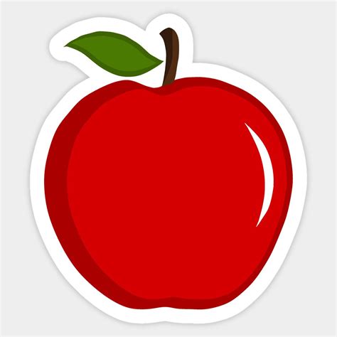 Red Apple By Gr Art Apple Stickers Red Apple Apple Fruit